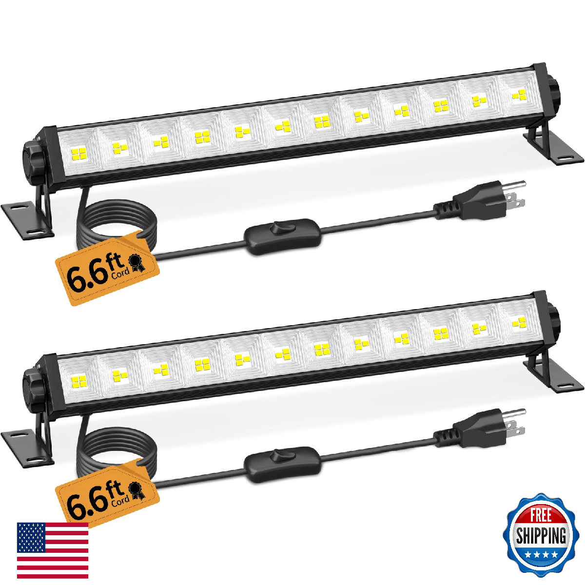 YAYIT 40W LED Shop Lights with 6.6FT Cord, Swtich, 5400LM Plug in Garage Light, - Image 1