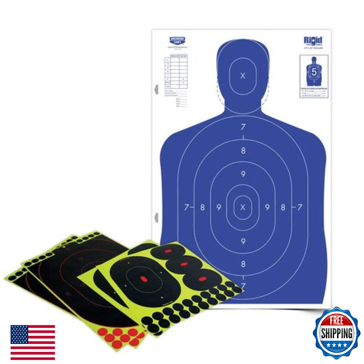 Birchwood Casey Shoot-N-C 12x18 Silhouette Target Kit Reactive Cardboard - Image 1
