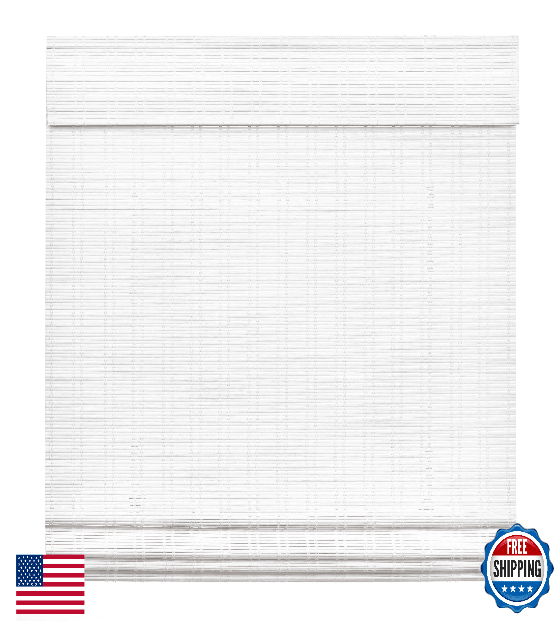 LazBlinds Cordless Bamboo Roman Shades, Light Filtering Window Blind, Roll Up - Image 1