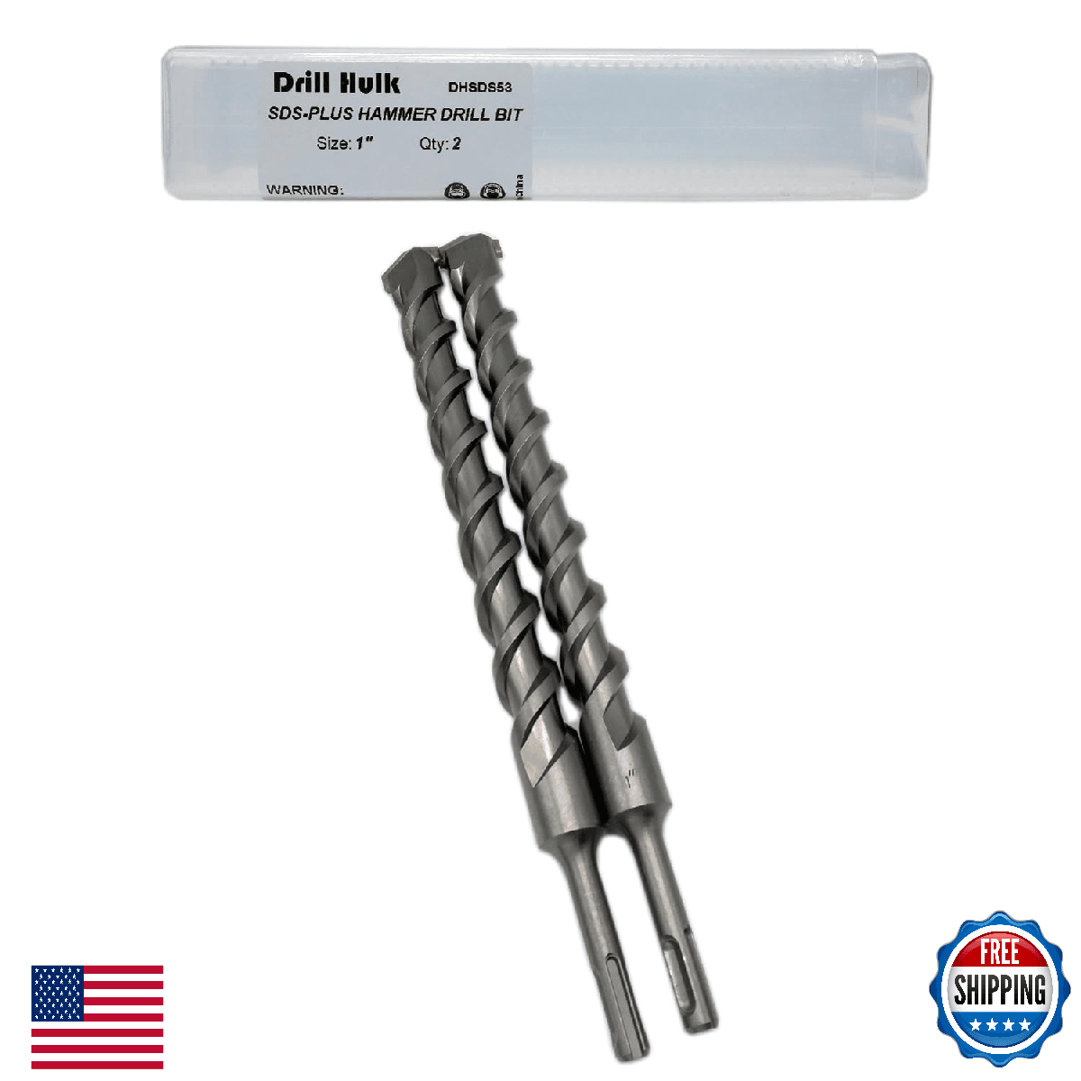1" x 12" Carbide-Tipped SDS-Plus Rotary Hammer Drill Bit for Concrete Brick Ston - Image 1