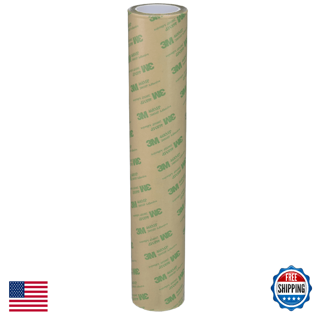 3M 468MP Adhesive Transfer Tape, Clear, 12 in x 5 yds, High Performance - Image 1