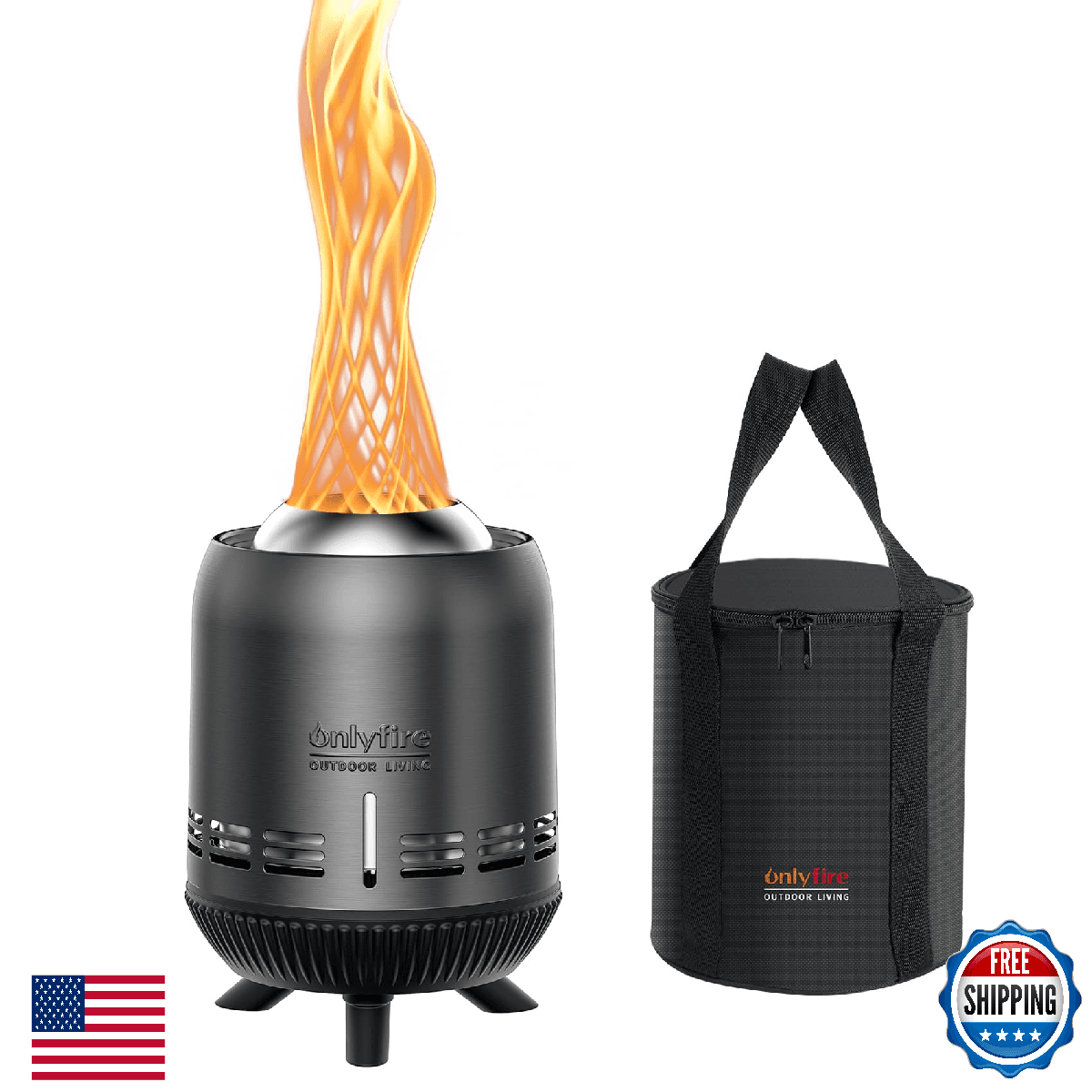 ONLYFIRE OUTDOOR LIVING Tabletop Fire Pit Burning Woods/Pellets, Portable Small - Image 1