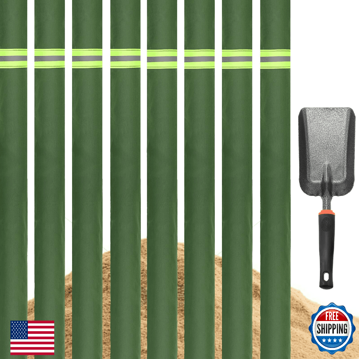 KZCUVNV Sand Bags for Flooding,8Pcs Flood Prevention Sandbags,Thickened Long Can - Image 1