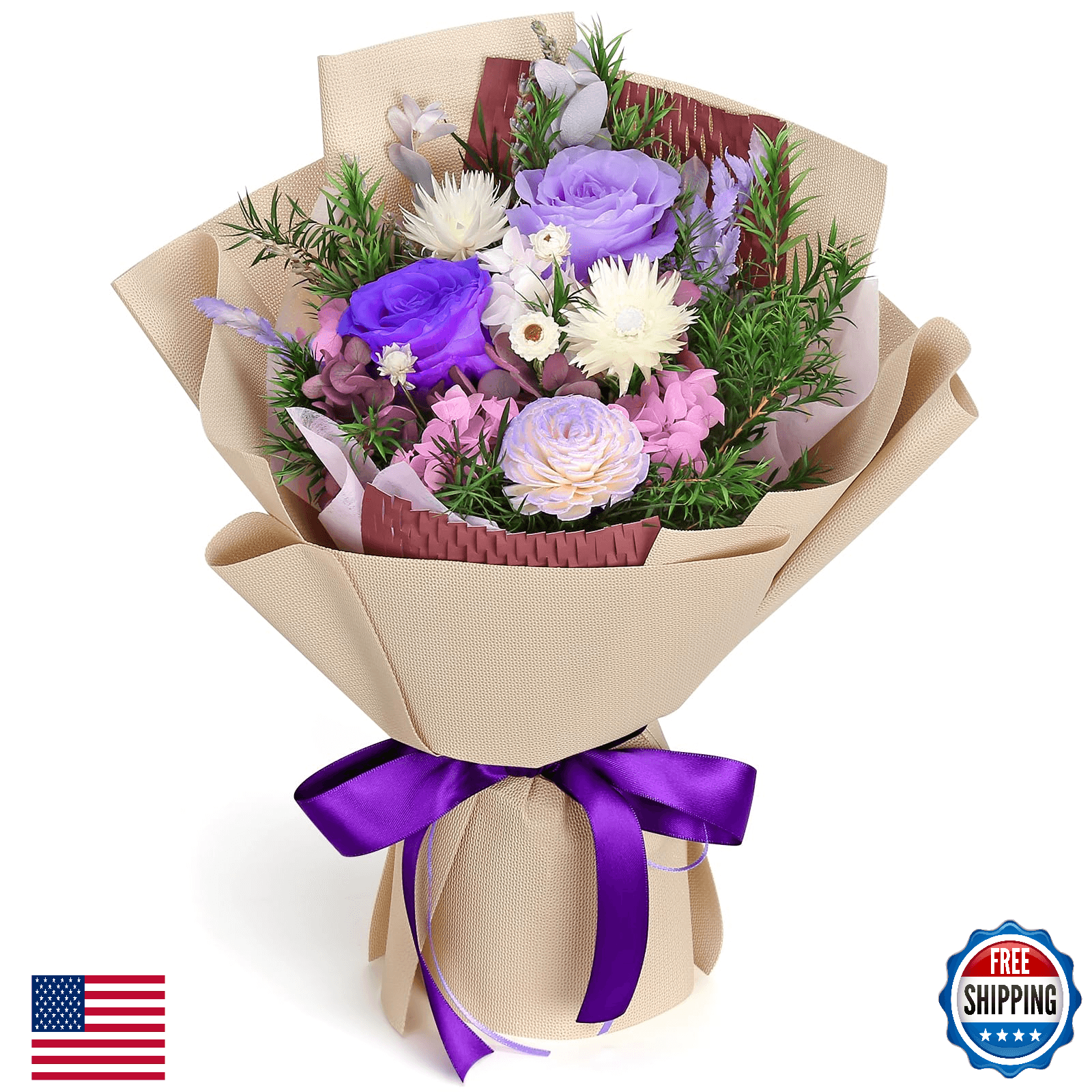 Bloom's Diary Preserved Flowers Bouquet, Flowers for Delivery Prime, Birthday Gi - Image 1