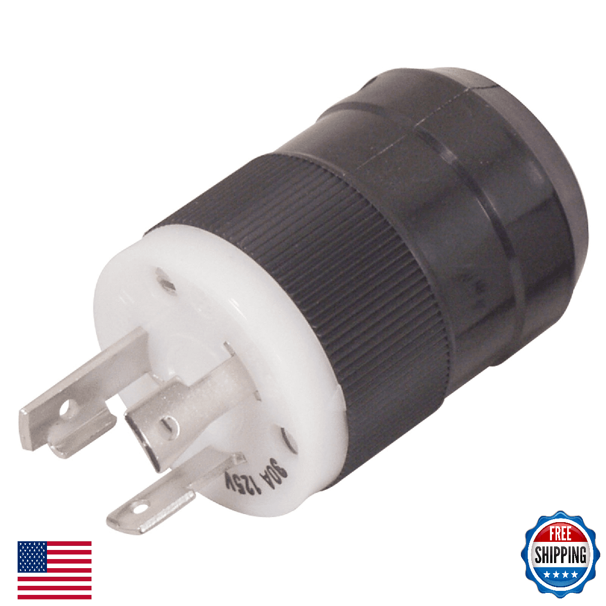 Marinco 305BP Male Plug 30A 125V Bass Boat Shore Power Connector - Image 1