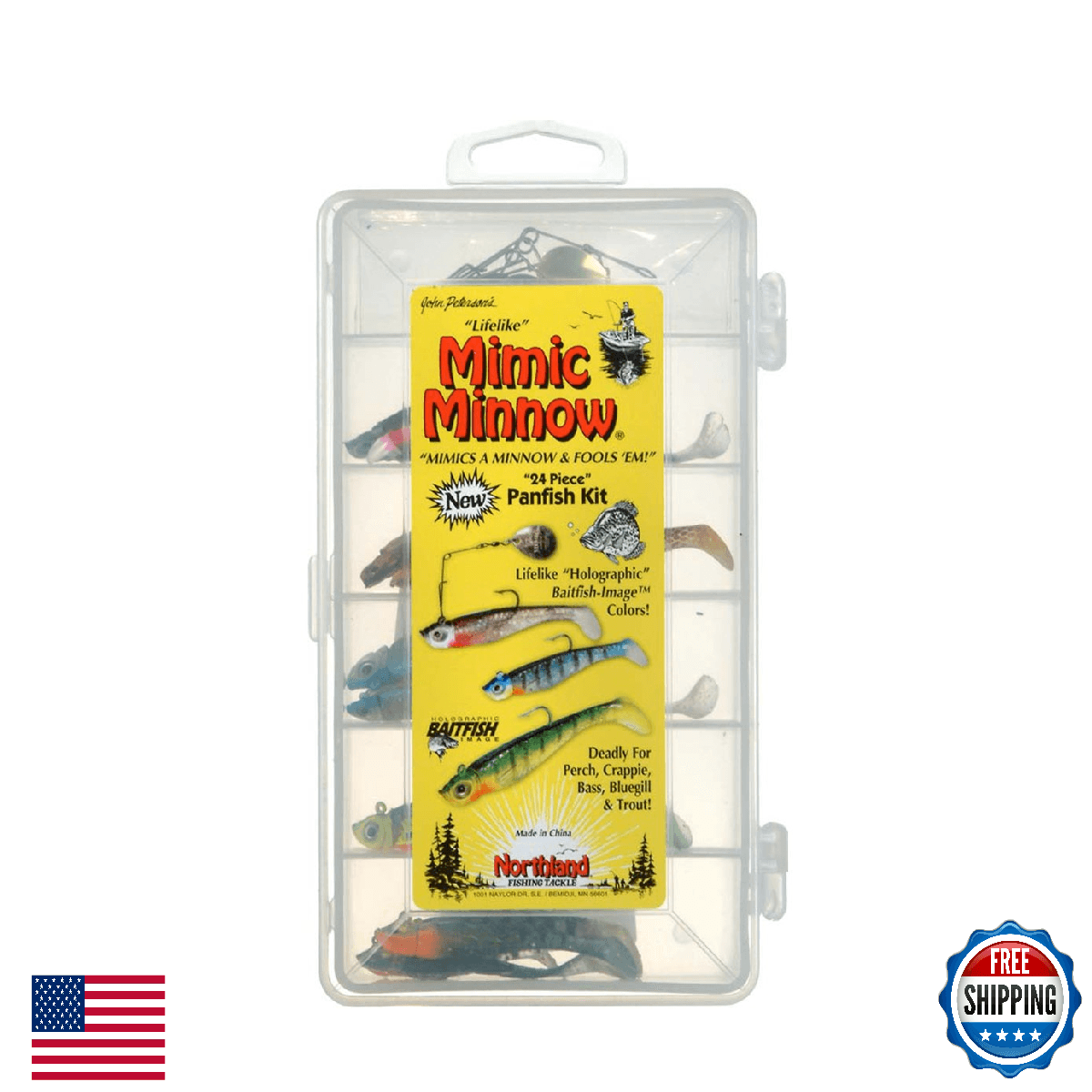 Northland Mimic Minnow Panfish Lure Kit - Bluegill, Perch, Crappie, Bass, Trout - Image 1