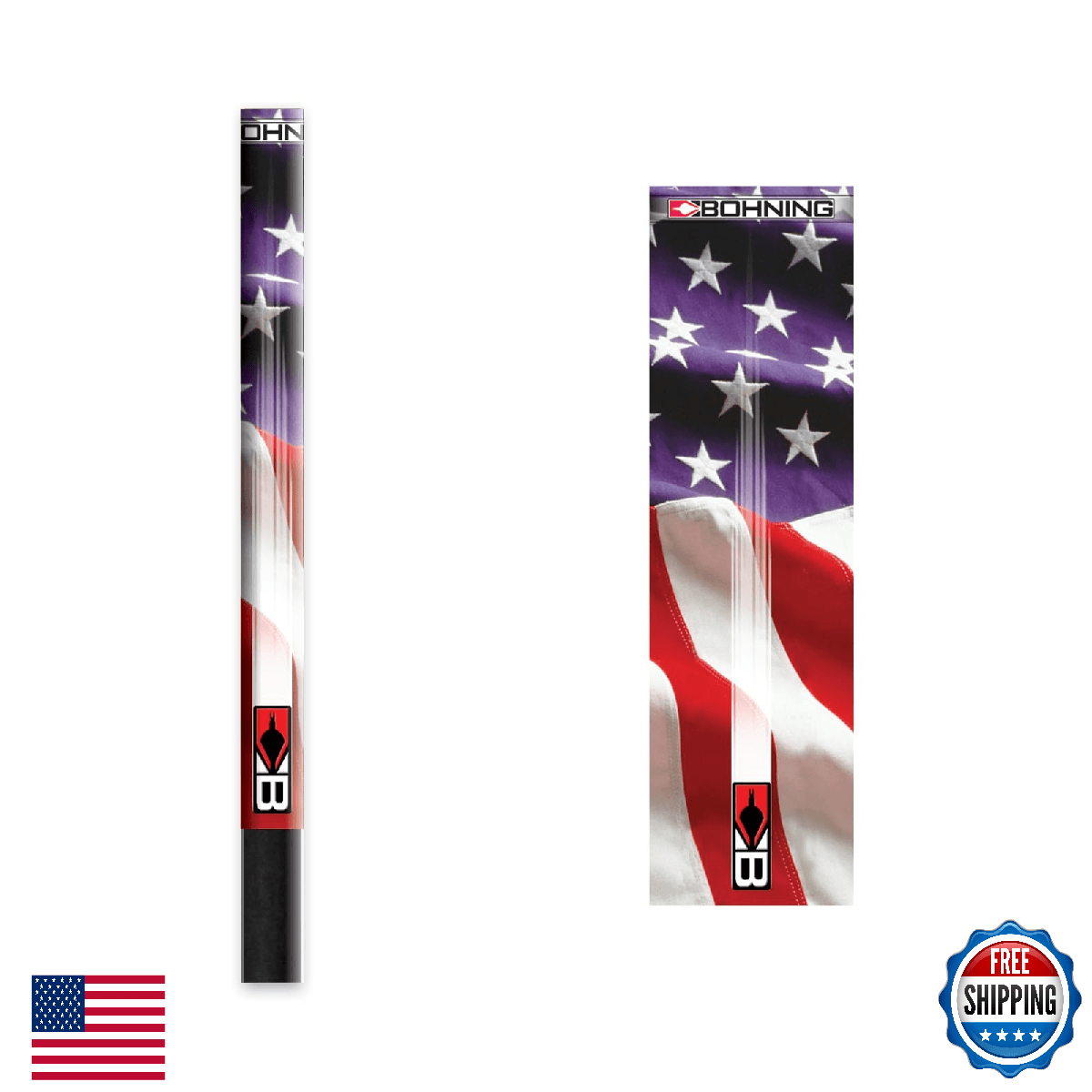 Bohning Archery Club Stars & Stripes HD Standard Arrow Wrap, 12pk - Image 1