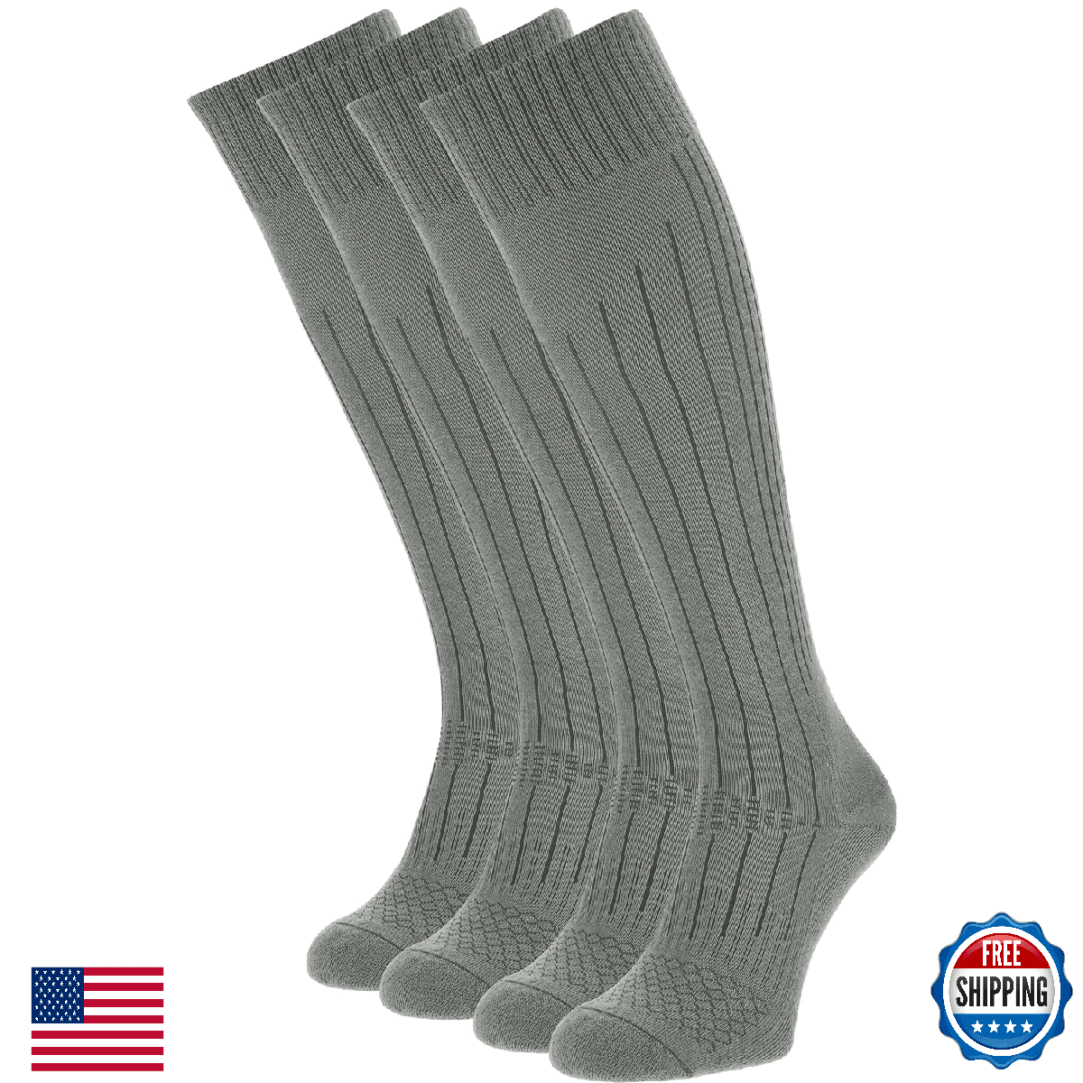 281Z Military Knee High Lightweight Uniform Boot Socks - Tactical Trekking Hikin - Image 1
