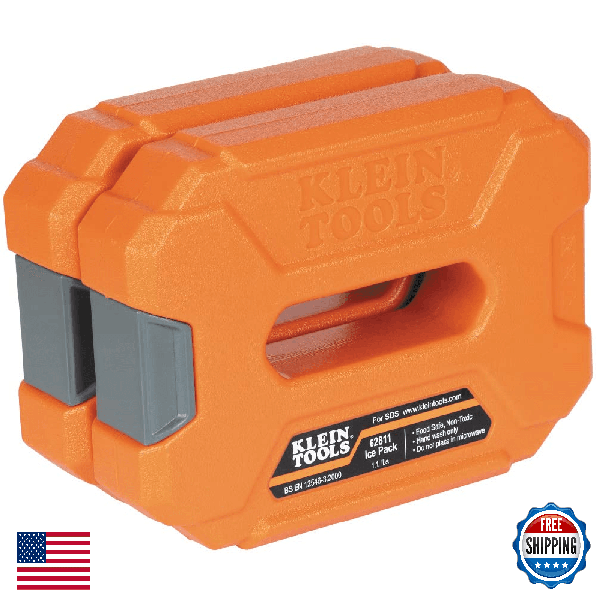 Klein Tools 62811 Reusable Interlocking Ice Packs for Cooler Bags & Lunch Boxes - Image 1