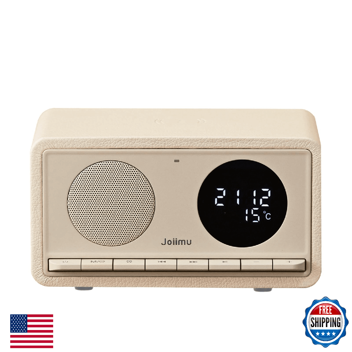 Joiimu Alarm Clock Radio, Bluetooth Speakers with Desk Clock, FM Radio, Wireless - Image 1