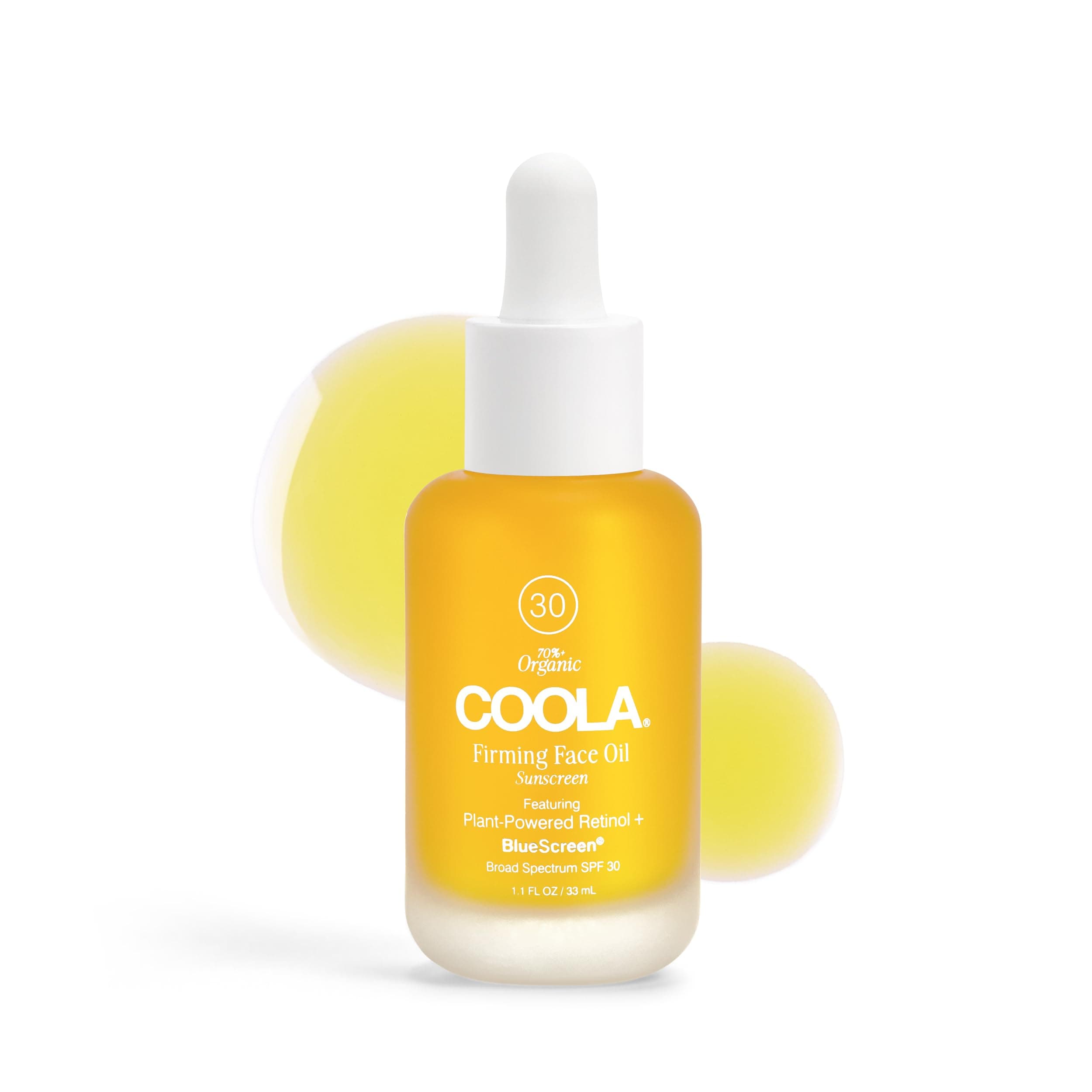 COOLA Firming Face Oil, SPF 30, Organic Lightweight Hydrating Sunscreen Oil with - Image 1
