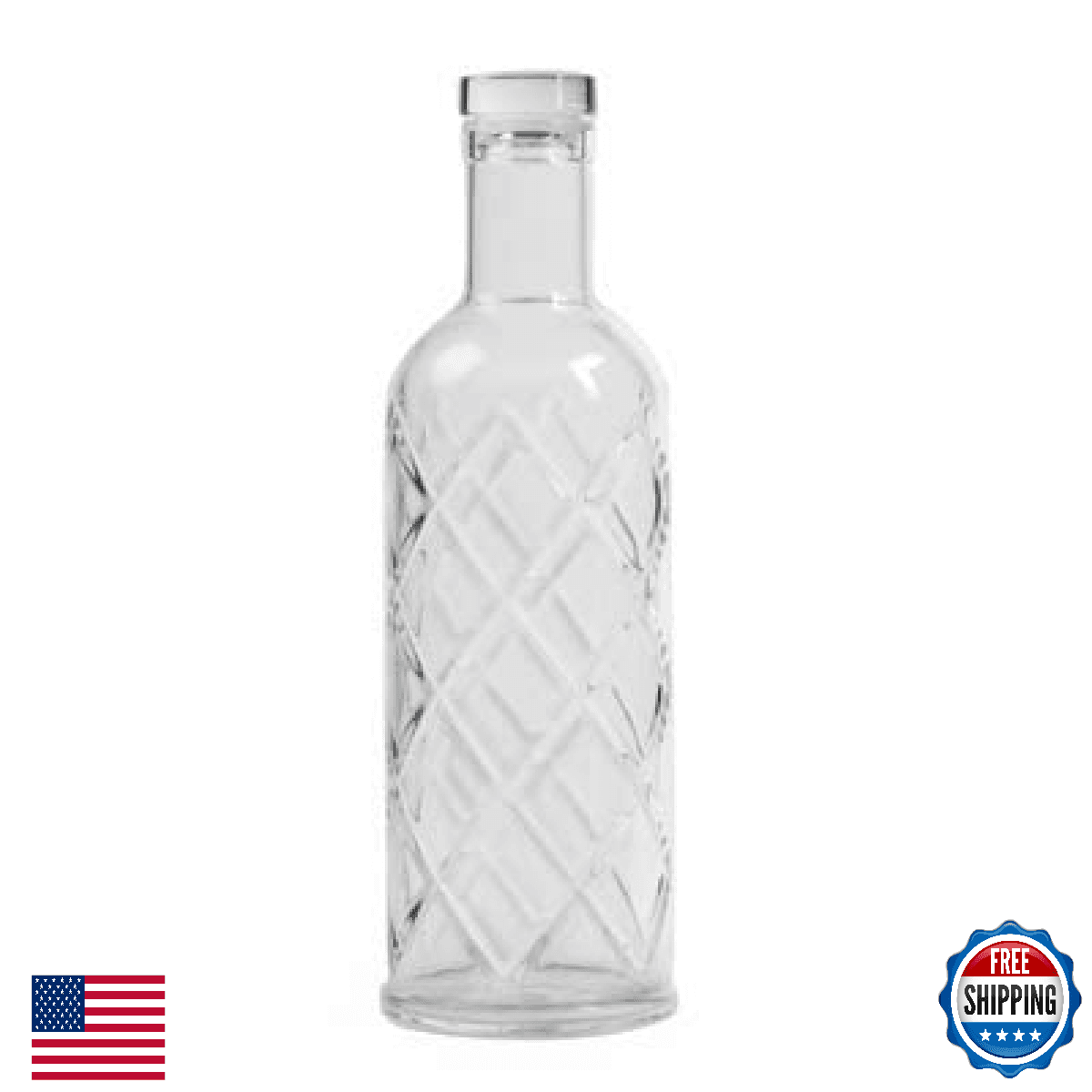 American Metalcraft WB35 Diamond Water Bottle, 34 oz - Image 1