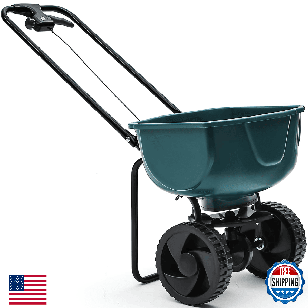 YITAMOTOR 60lb Walk-Behind Spreader for Seeds & Fertilizer, All-Terrain - Image 1