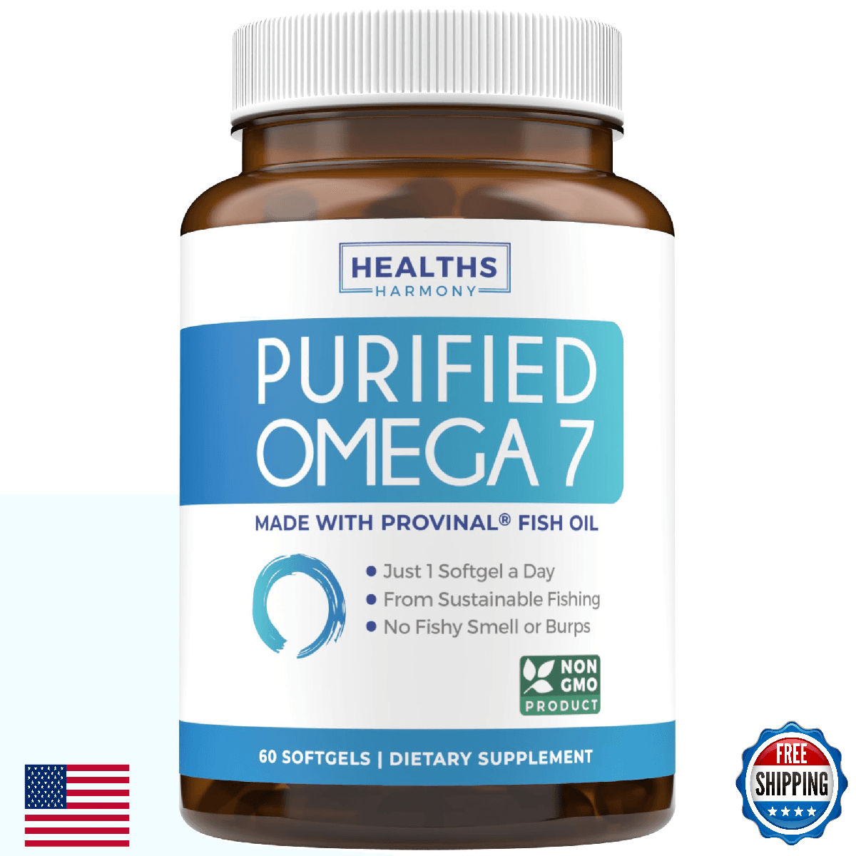 Omega 7 Supplement - High Potency Palmitoleic Acid for Men & Women - Image 1