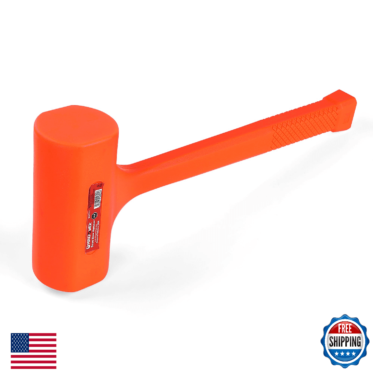 MAXPOWER 5 LB Dead Blow Hammer w/ Checkered Grip Handle - No Spark/Rebound - Image 1