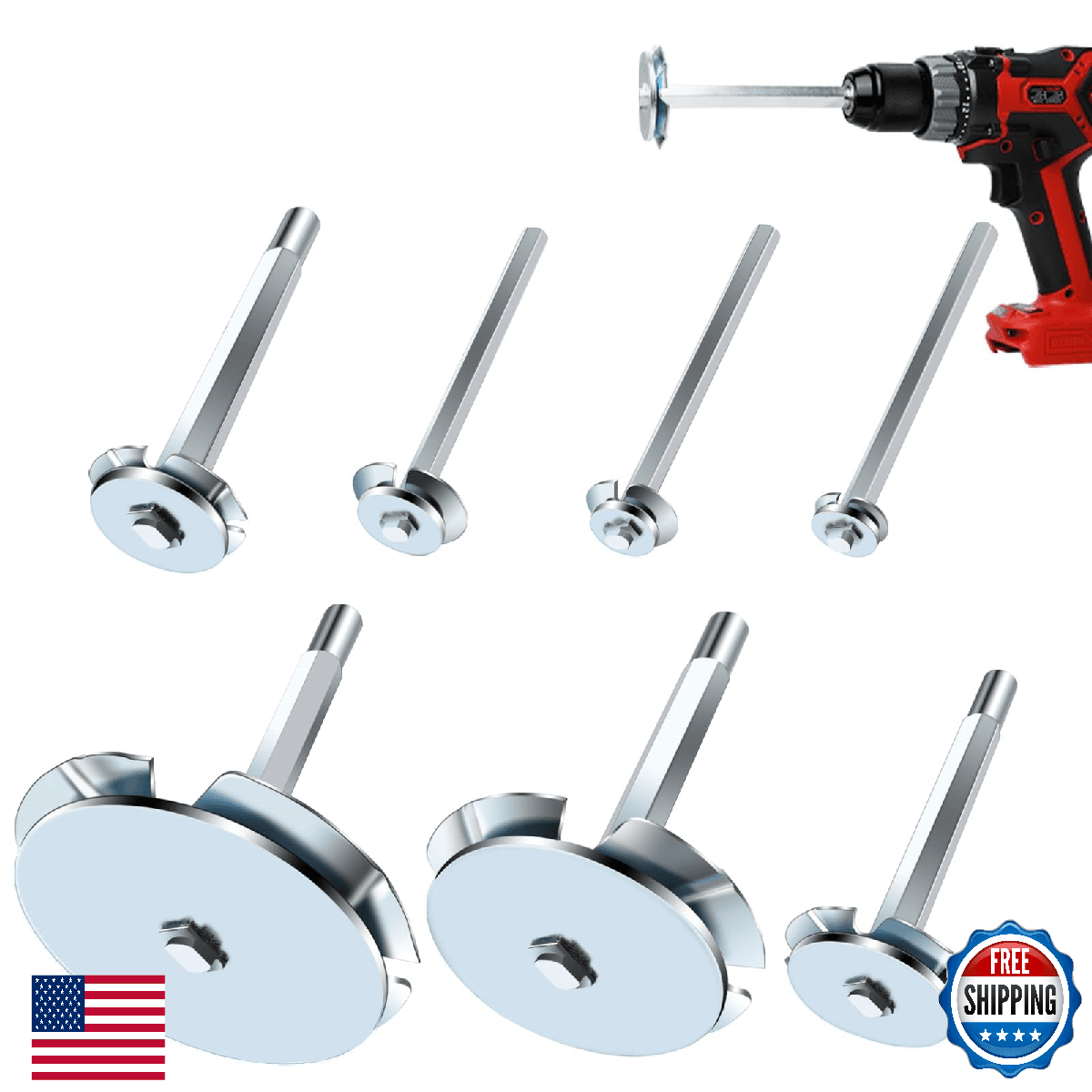 TVIOX PVC Pipe Reamer 7-Pcs Set for SCH 40 Hub, 1/2-4 Inch Fitting Saver - Image 1