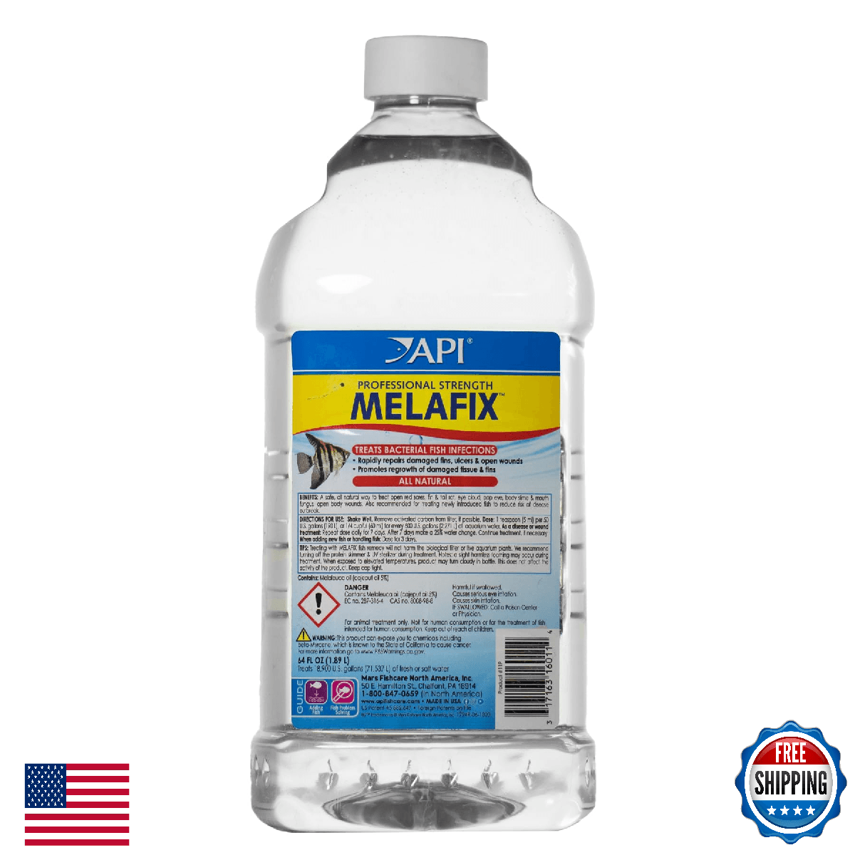 API MELAFIX Freshwater Fish Bacterial Infection Remedy 64-Ounce Bottle - Image 1