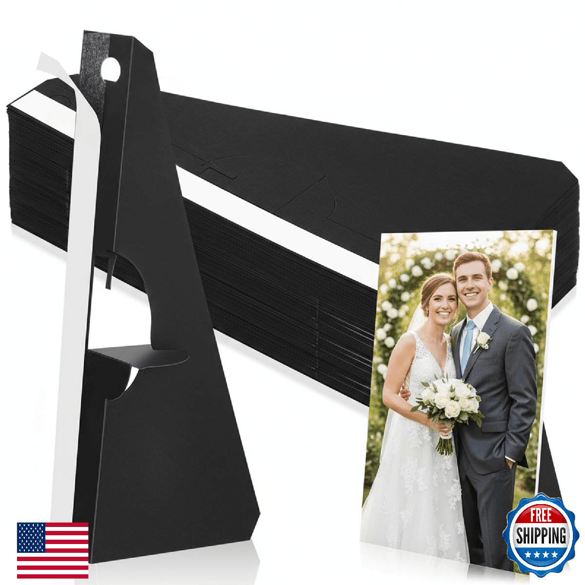Marspark 50 Pack Self Stick Easel Backs 12 Inch Cardboard Easel Stand Single Win - Image 1