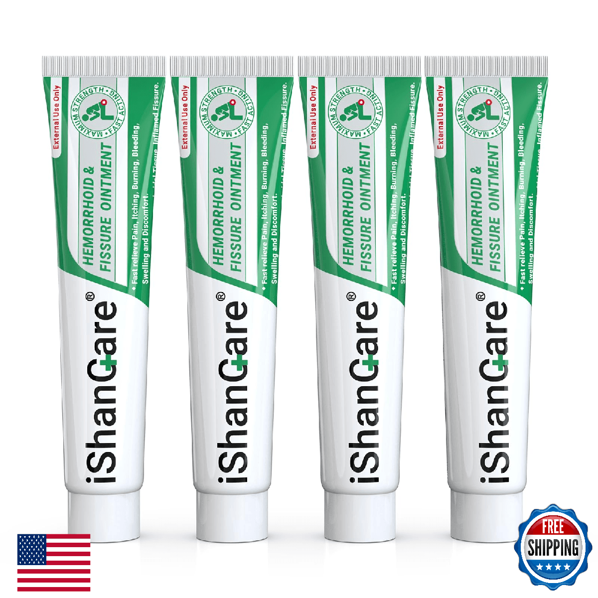 iShanCare Hemorrhoid Cream, Fissure Treatment Ointment, Extra Strength - Image 1