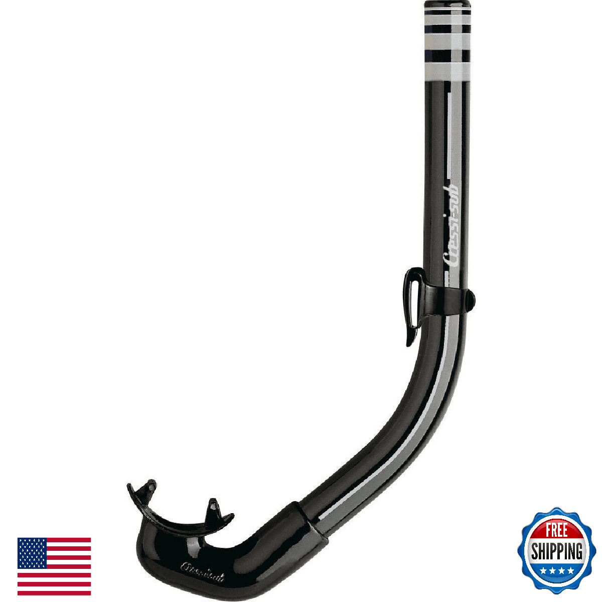 Cressi America Snorkel for Freediving & Scuba - Flexible, Silicone Mouthpiece - Image 1