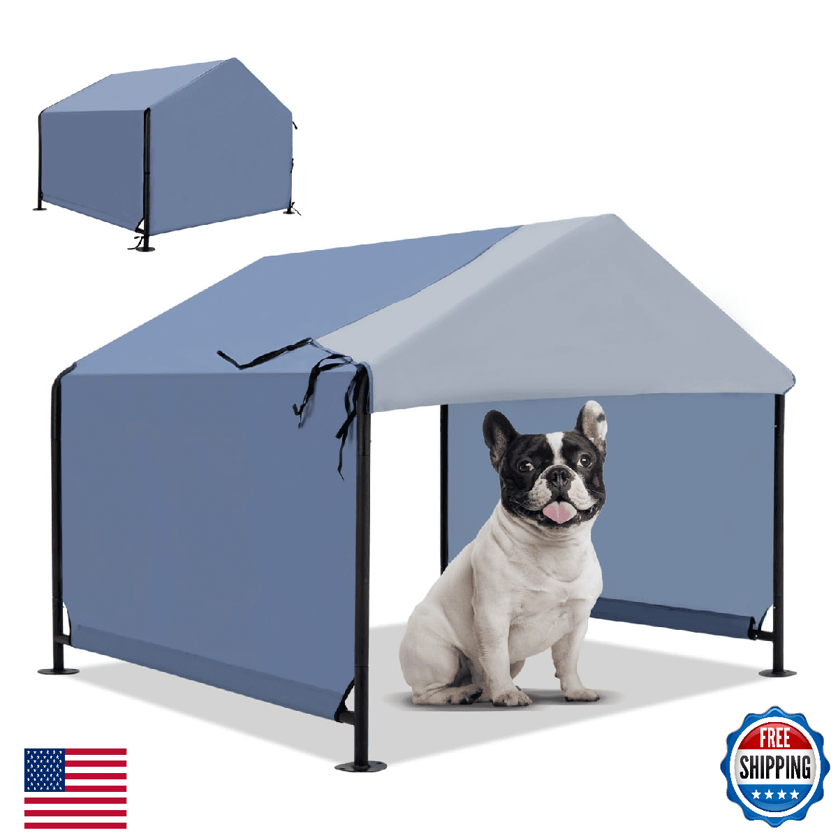YOUGYM Dog Shade Shelter 2.5'x2.1'x2.1' for Small Dogs, Pet Outdoor Tent with Up - Image 1