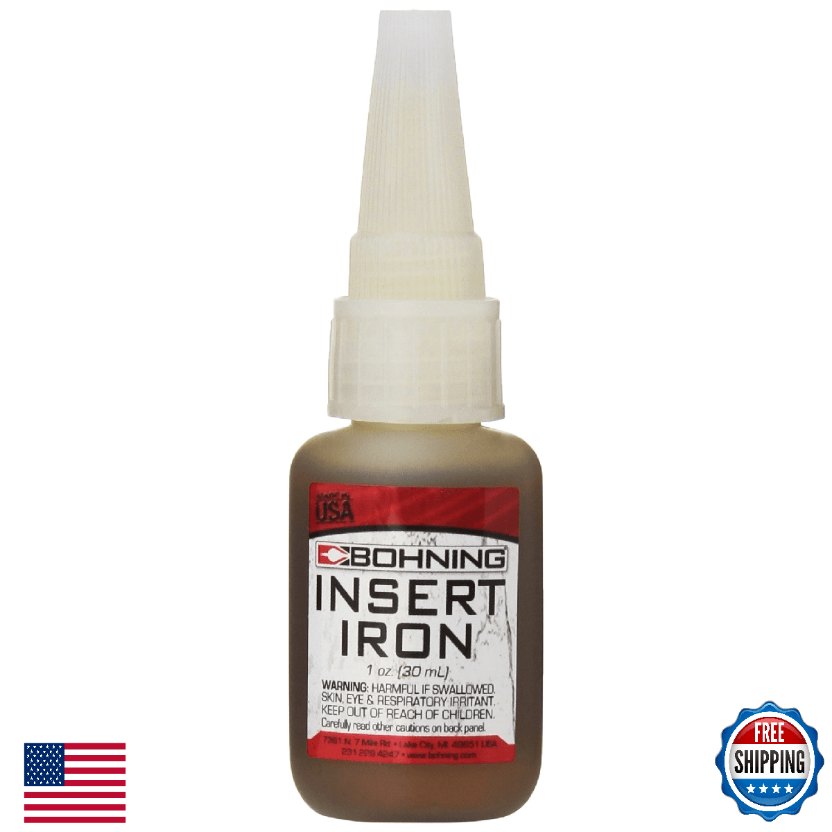Bohning Insert Iron 1 fl oz Arrow Glue - High Strength, Heat Reversible - Image 1
