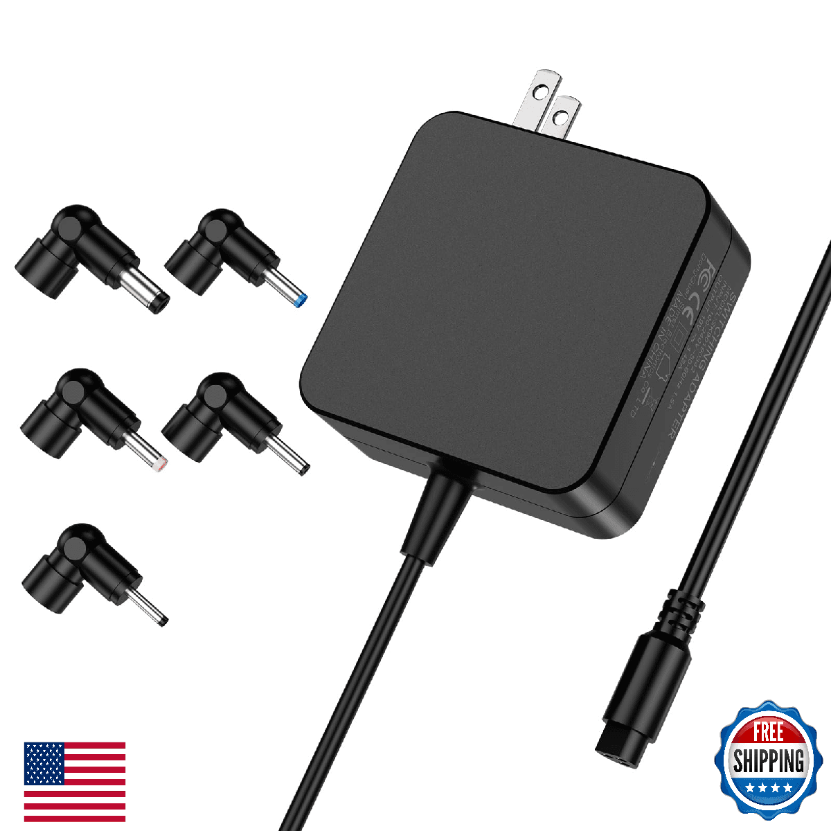 Easy Style 65W Laptop Replacement Charger 5 Round Tips Compatible with ASUS Vivo - Image 1