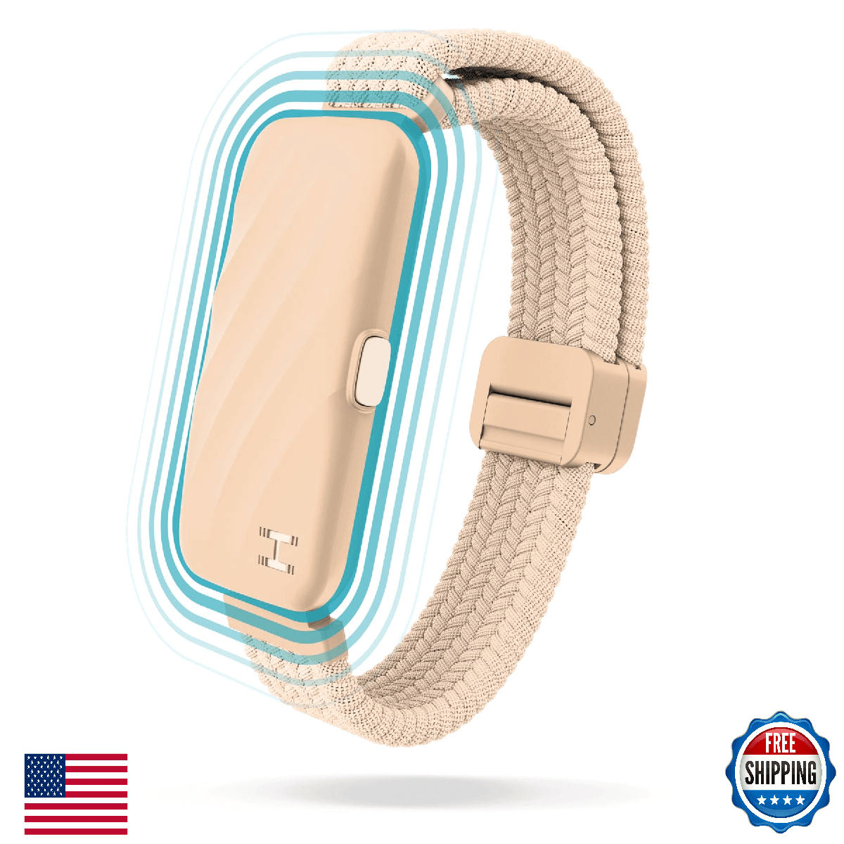 Homedics WakeBand Silent Vibrating Alarm Wristband, Ultra-Light Comfortable Desi - Image 1
