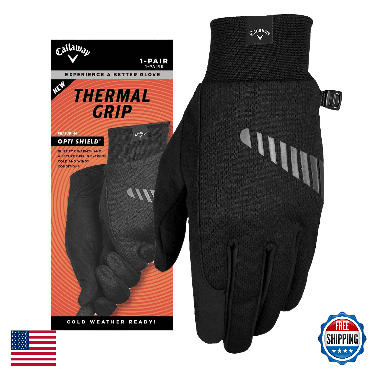 Callaway Golf Thermal Grip Gloves 2-Pack Cadet M/L 2023 - Warmth & Secure Grip - Image 1