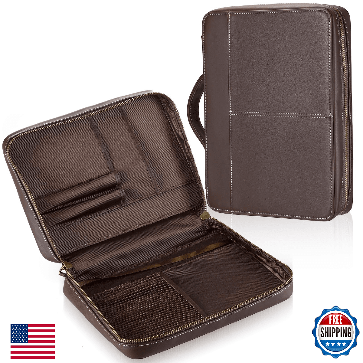 Clysee Top Grain Leather Bible Cover for Men Women Buffalo Genuine Leather Bible - Image 1