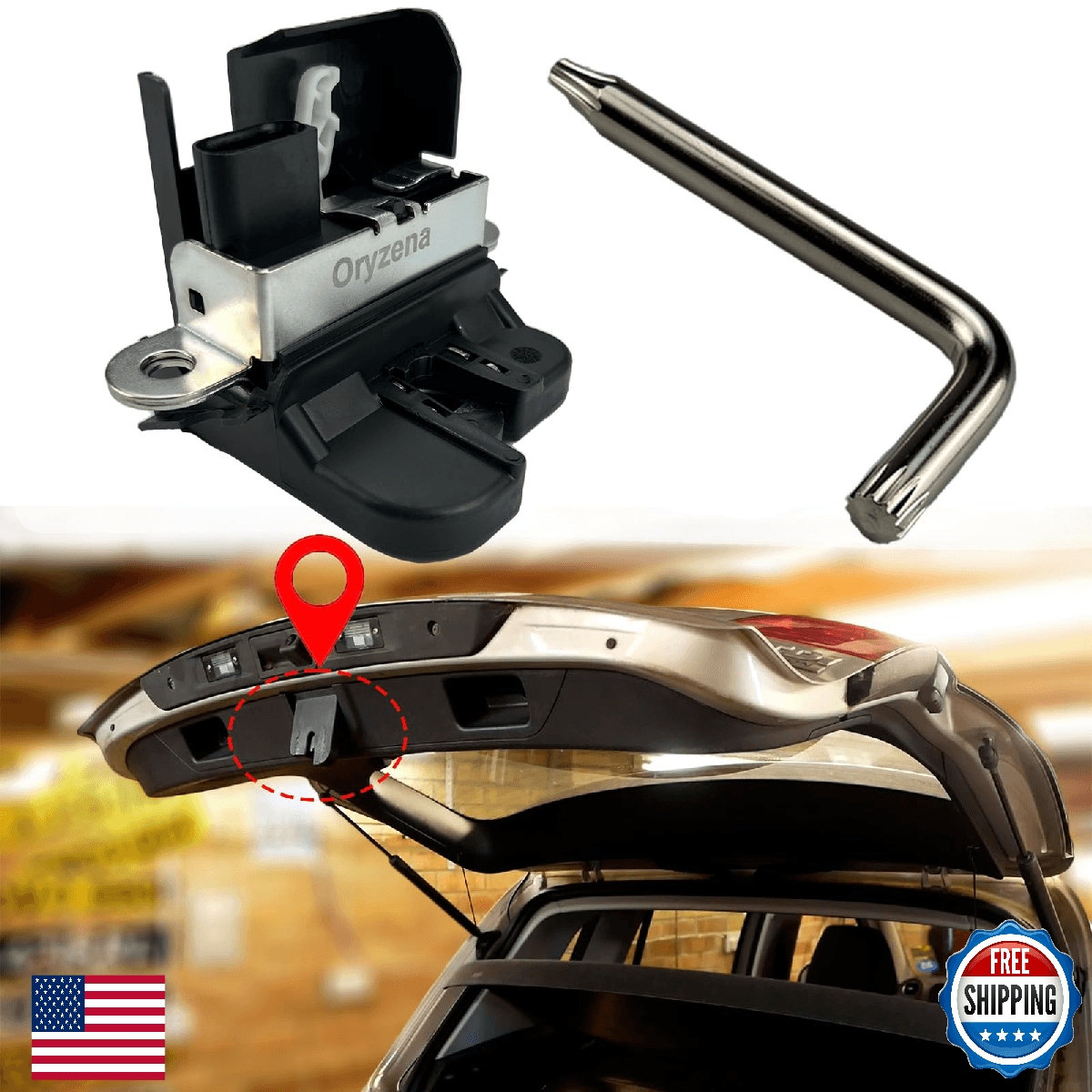 VW Trunk Latch Actuator Tiguan Jetta Golf Beetle 5M0827505E 931-718 - Image 1