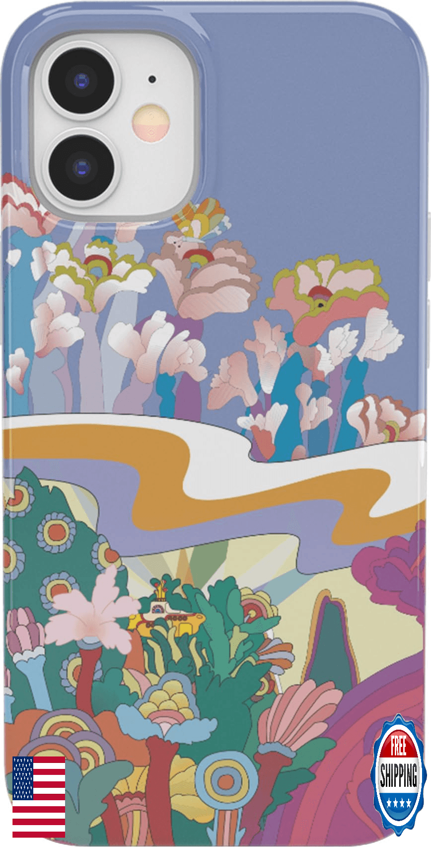 Casely iPhone 11 Case | Beatles Yellow Submarine | Beneath The Waves Classic - Image 1