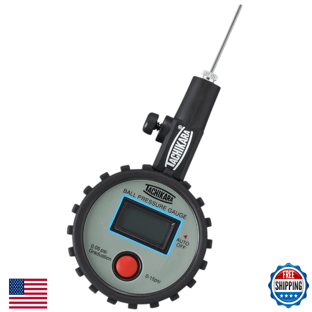 Tachikara DIGI-GAUGE Digital Air Pressure Gauge for Inflatables, Black - Image 1