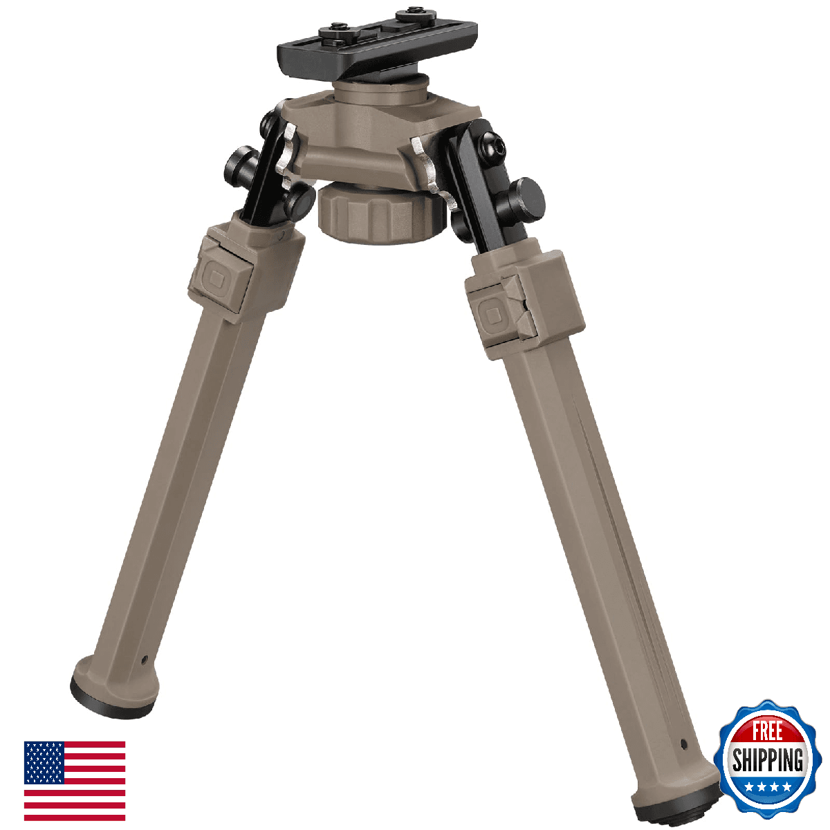 MidTen Bipod M-Rail Swivel Tilt Adjustable Height for Hunting Shooting - Image 1