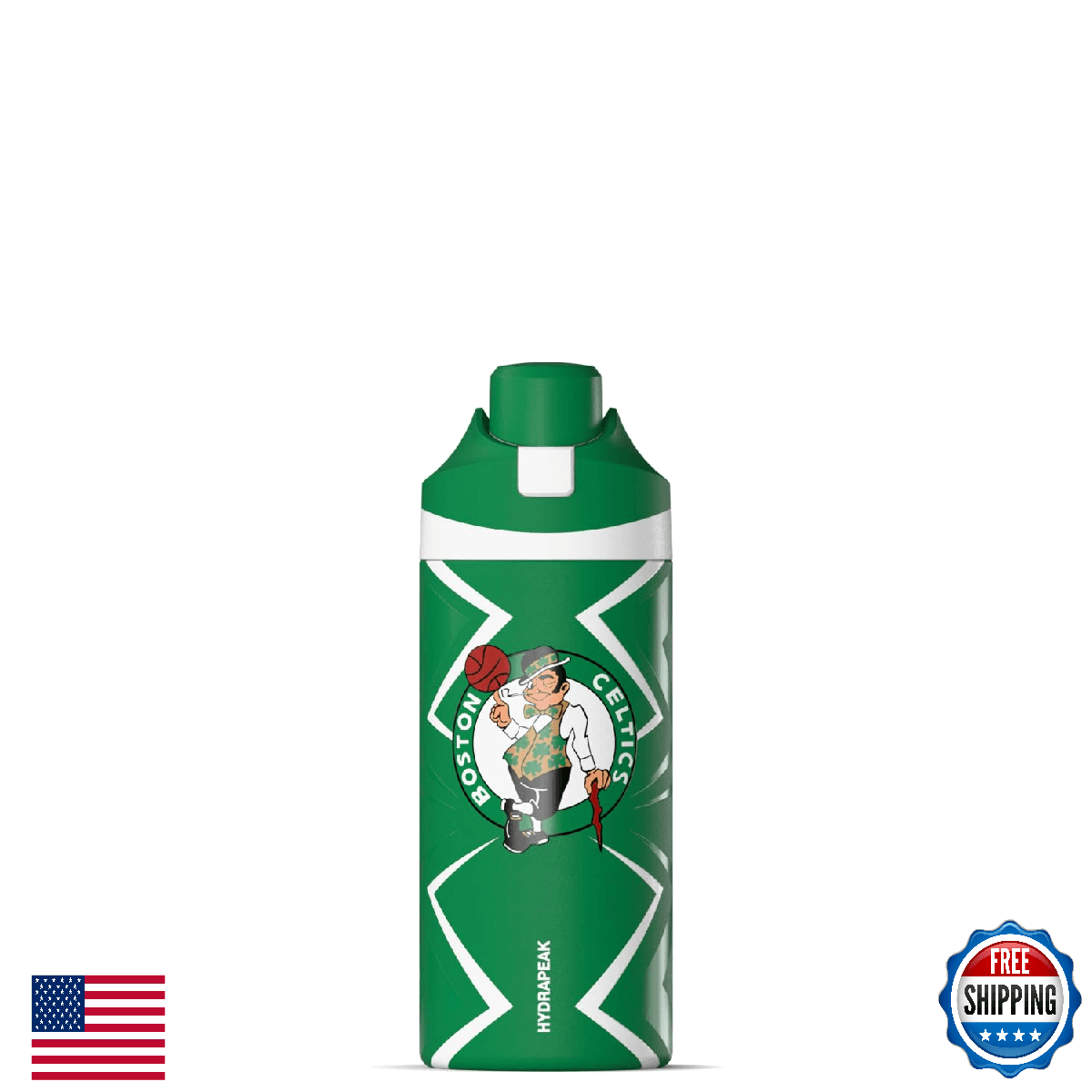 Hydrapeak NBA Boston Celtics 20oz Kids Insulated Water Bottle Stainless Steel Ch - Image 1