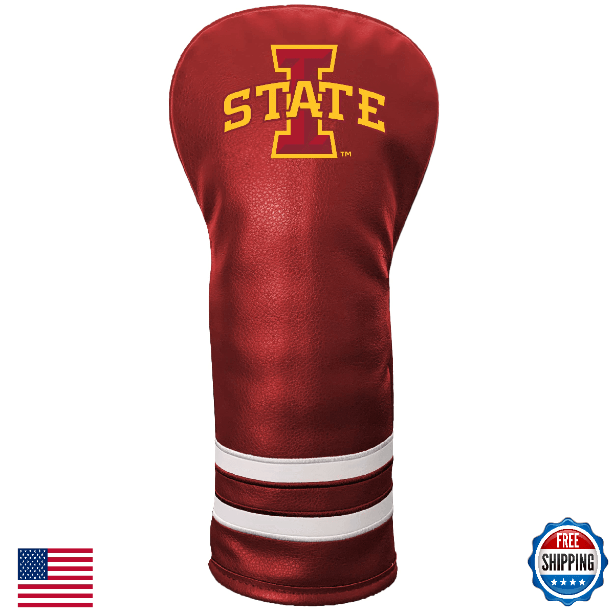 Team Golf NCAA Iowa State Vintage Fairway Headcover - Fits All Fairway/Hybrid - Image 1