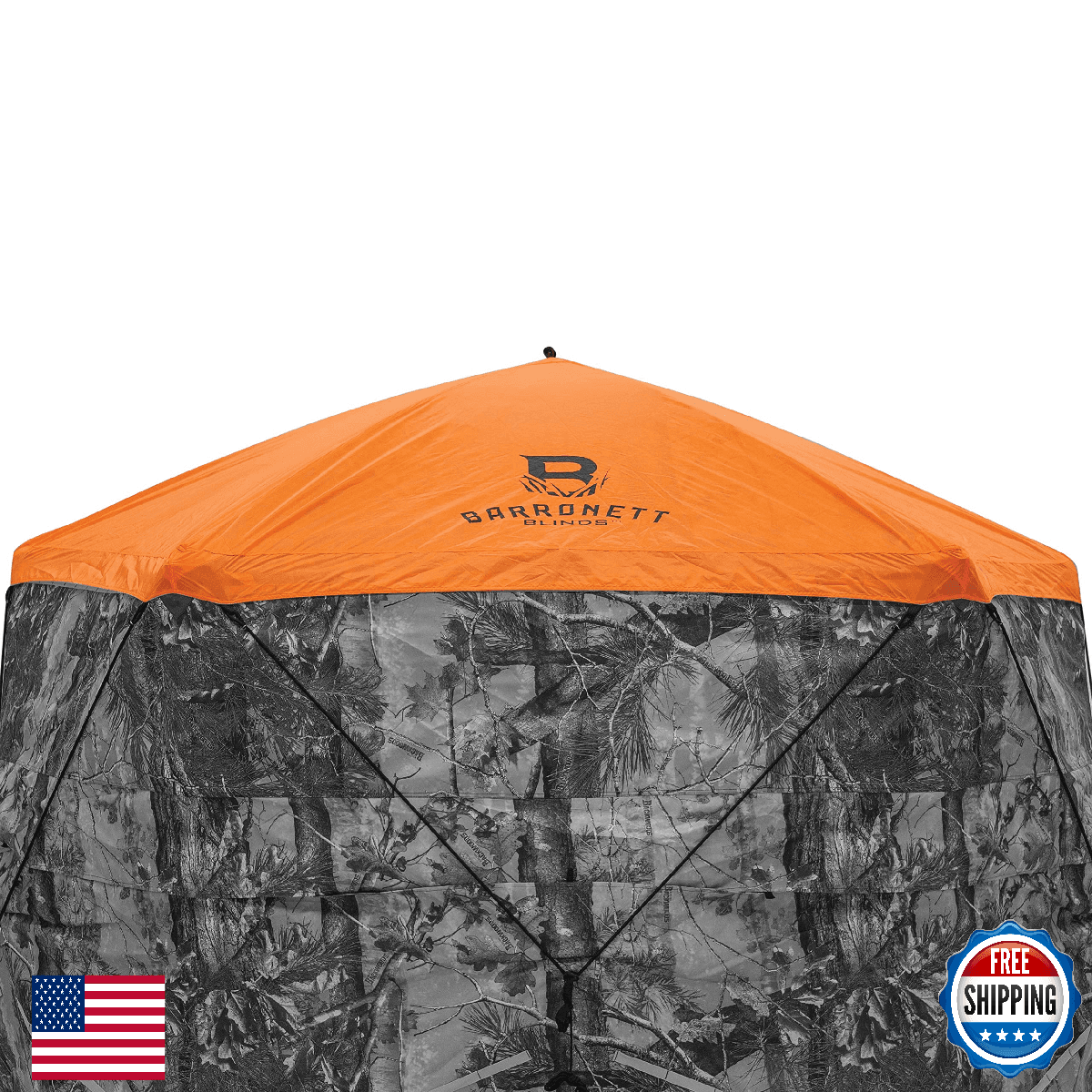 Barronett Blinds 5-Sided Blaze Orange Safety Cap Hunting Blind Attaches Easy - Image 1