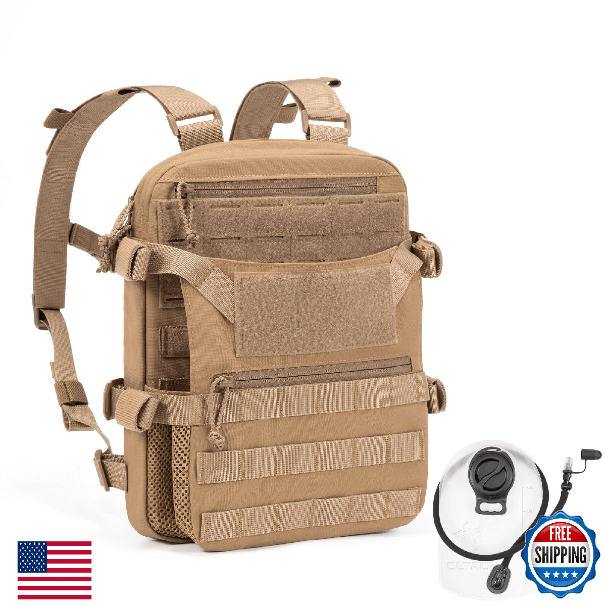 CLTAC ABP Tactical MOLLE Hydration Backpack Military Assault Vest Back Panel Pac - Image 1