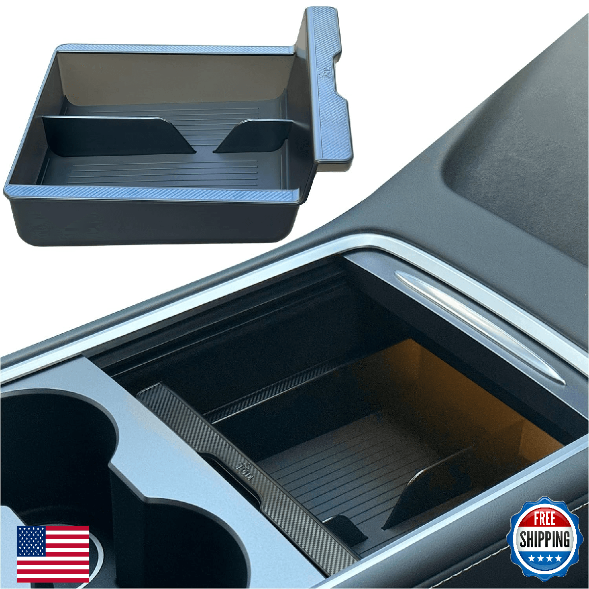 JVMA Center Console Organizer for Tesla Model Y 2024 2023 2022 2021 and Model 3 - Image 1