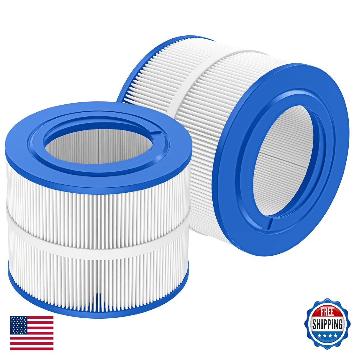 Beckacher 2-Pack Hot Tub & Spa Filter Compatible w/ Pleatco PBF40M, PBF40-M - Image 1