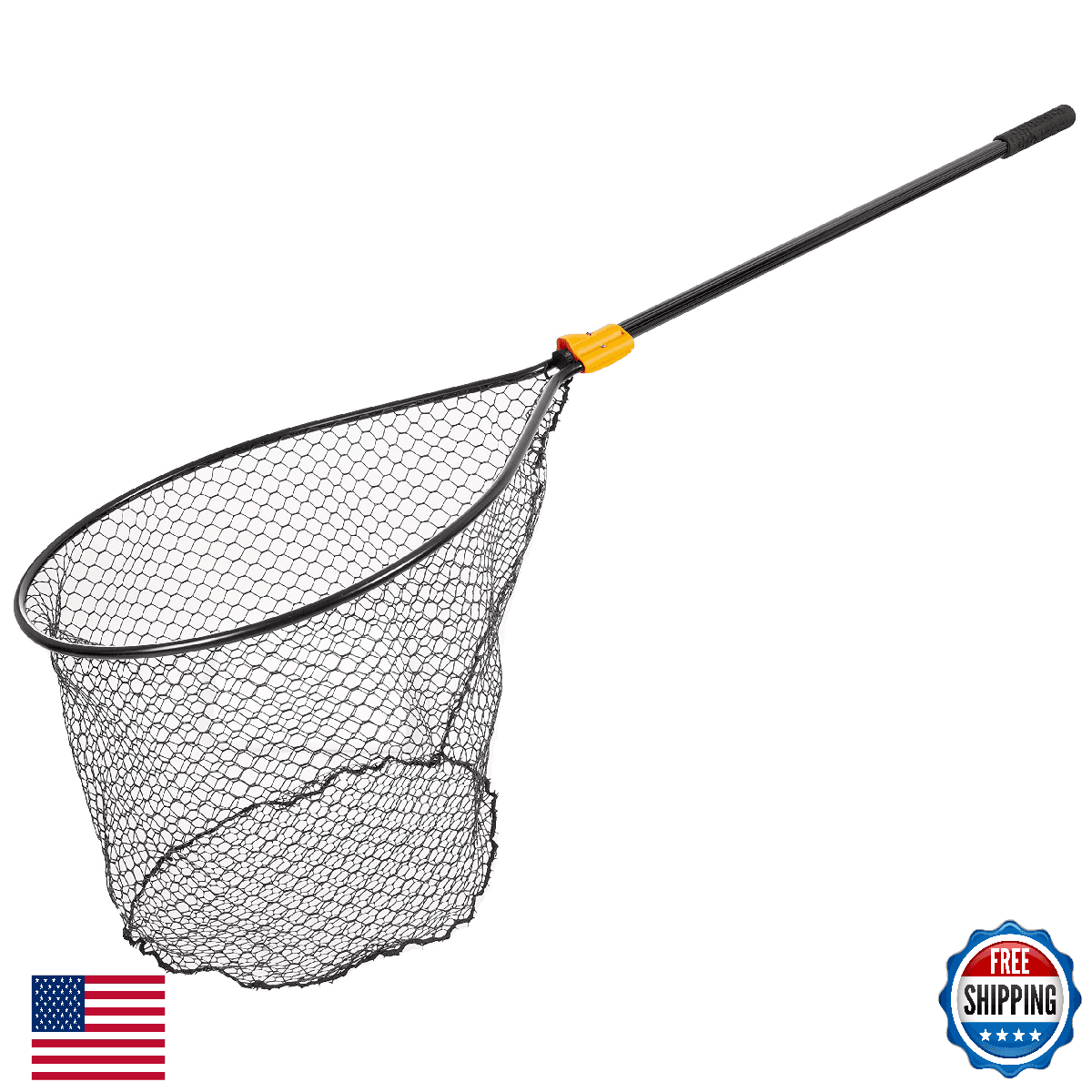 Frabill Conservation Slide Handle Net 17x19 Teardrop 36" Handle Tangle-Free