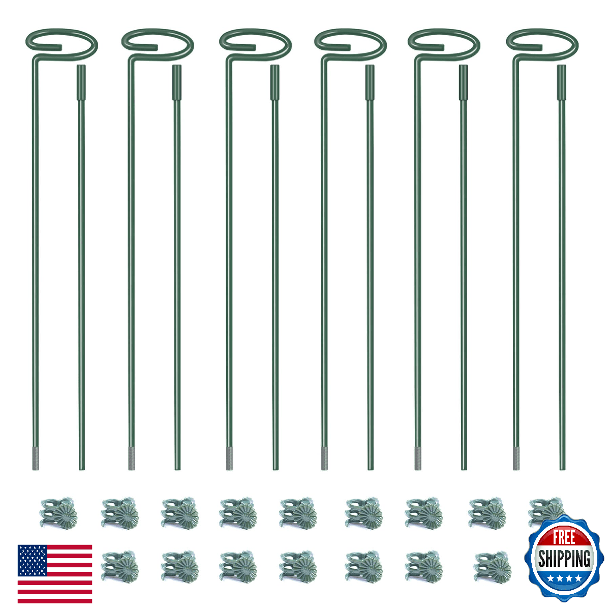 4.5mm Adjustable Length Plant Stake, Assembled (12 or 24 inch) Outdoor and Indoo - Image 1