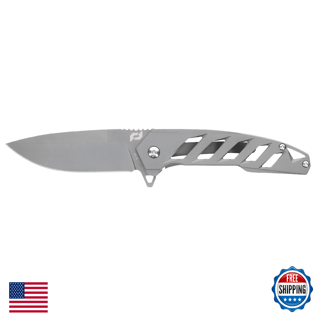 Schrade Delta Ventricle Folder 7in AUS-10 Steel Blade Aluminum Handle EDC - Image 1