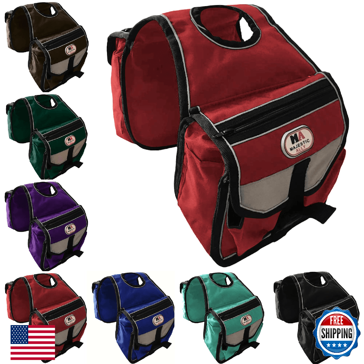 Majestic Ally Horn Bag - Insulated, Padded, Reflective Pockets, Water Bottle Hol - Image 1