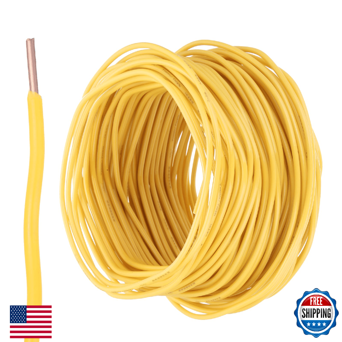 MECCANIXITY THHN Wire 14 AWG 75 Feet Electrical Wire Insulated Solid Copper Rate - Image 1