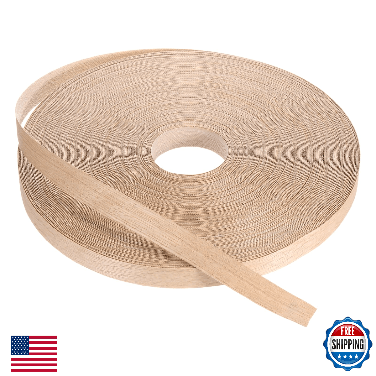 PATIKIL Red Oak Edge Banding 1 Inch x 250 ft Wood Veneer Tape Pre-glued Flexible - Image 1