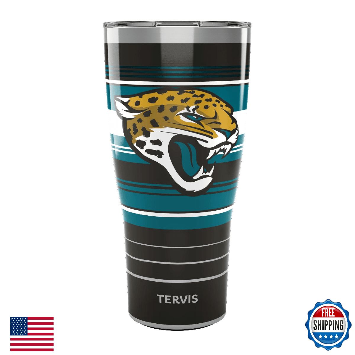 Tervis Traveler NFL Jacksonville Jaguars Hype Stripes Triple Insulated Tumbler - Image 1