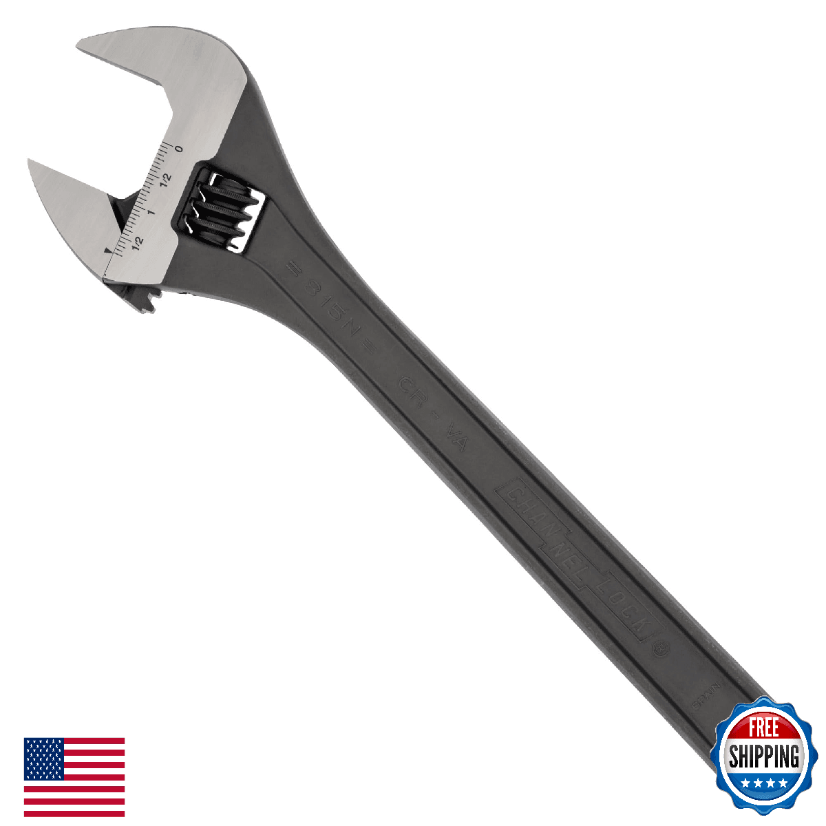Channellock 15in Adjustable Wrench 815N Heavy Duty Tool - Image 1