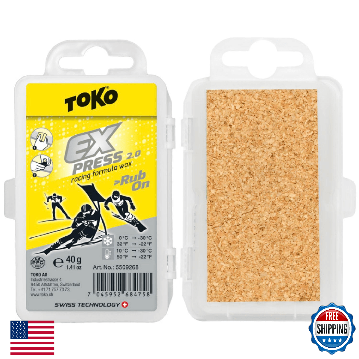 TOKO Express Racing Rub On Wax - All Snow Types, Fluoro Free - Image 1