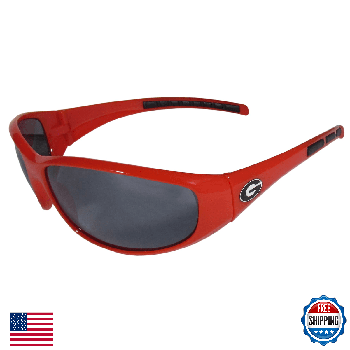 Georgia Bulldogs Wrap Sunglasses - 100% UVA/UVB, Flex Hinges - Image 1
